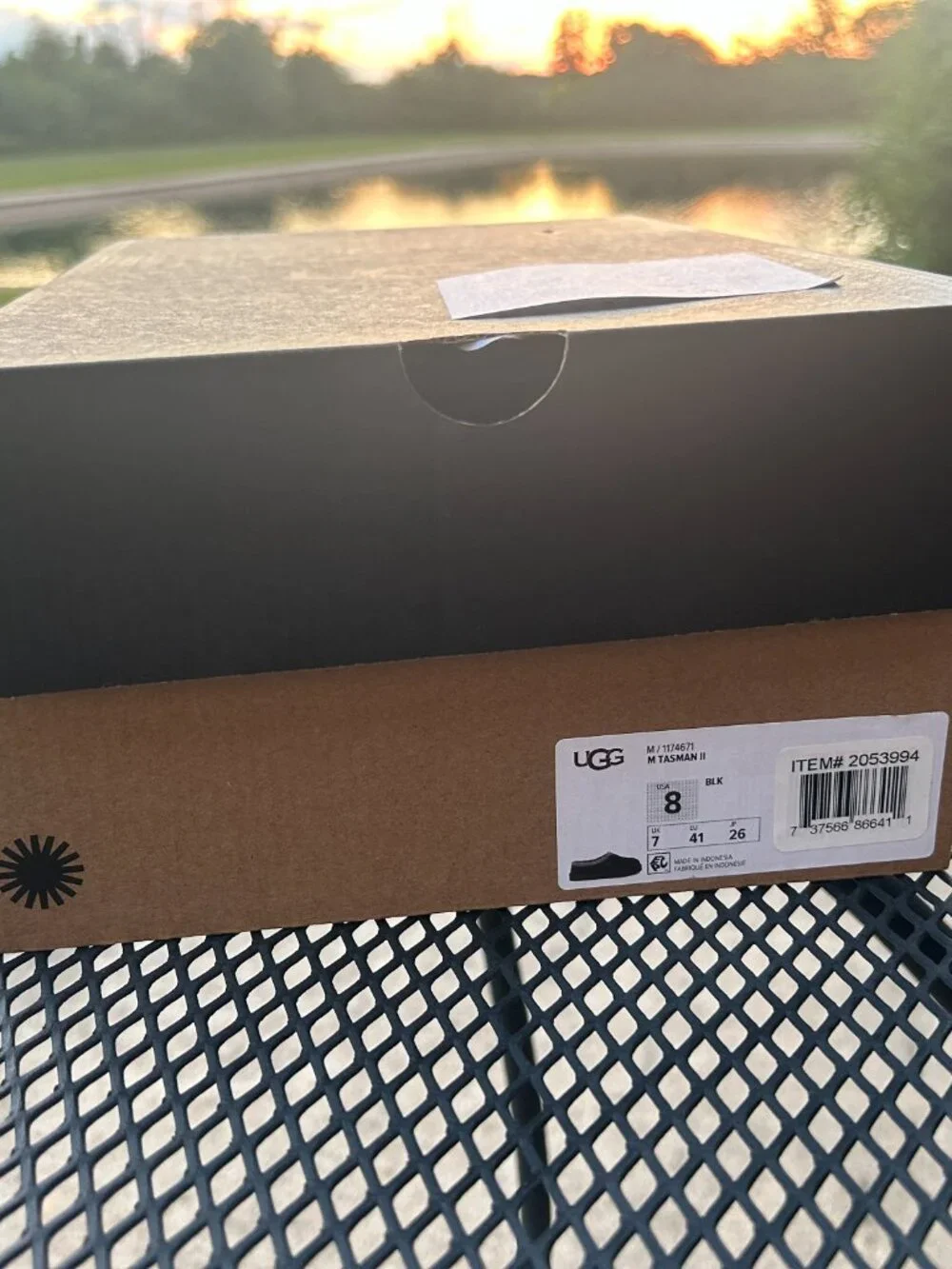 UGG Men's Tasman II Slippers in Black - Brand new with Box Size 8
